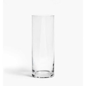Cylindrical glass vase